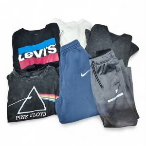 Kids Clothing Bundle Lot Size 7/8 Nike Joggers Levi’s Pink Floyd